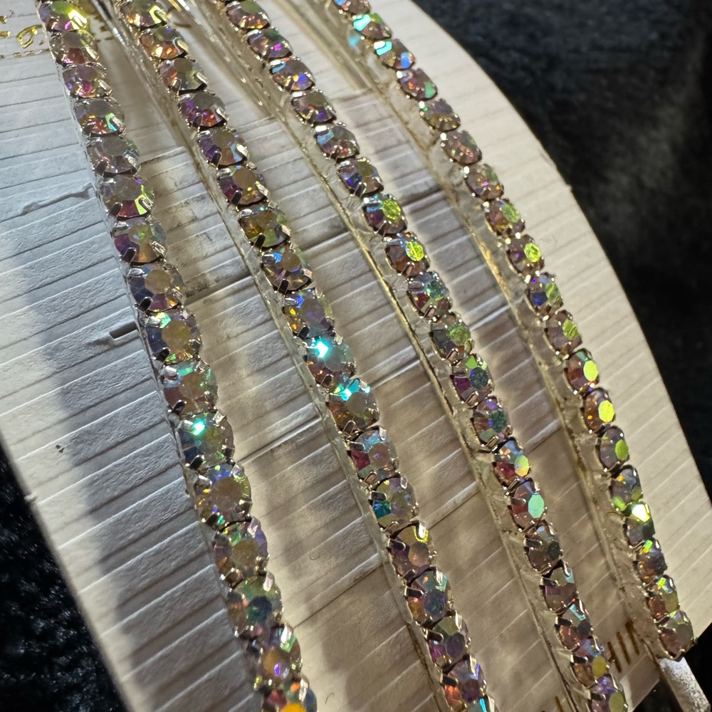 4 Pack - Rhinestoned Hair Pins/ Bobby Pins (Crystal AB) Dance, Prom hair